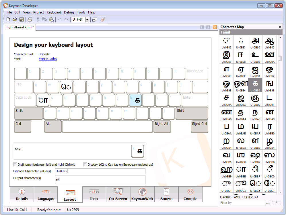 keyman tamil software keyboard layout