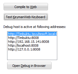 KeymanWeb Debug Host