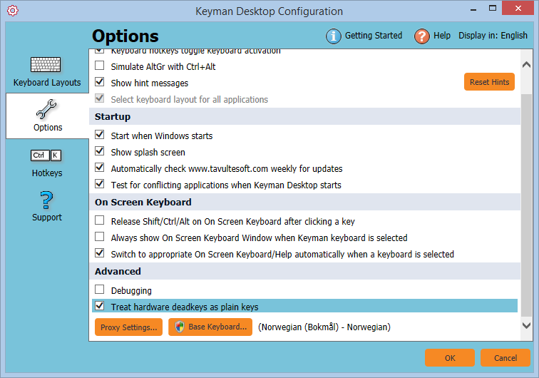 Keyman Configuration